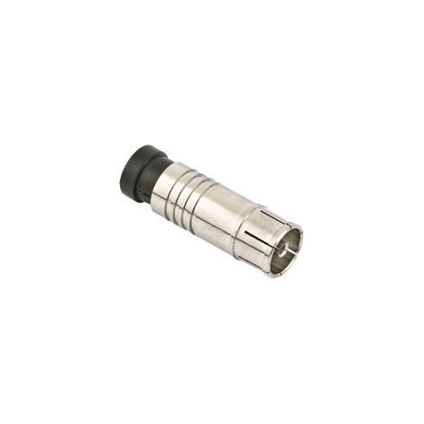 goobay Raccord de compression coaxiale, pour des câbles d’un diamètre extérieur de 7 mm Métal (67242)