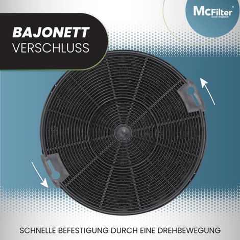 Filtre À Charbon Actif - Diamètre 150 mm - Pour Hotte En Mode Recyclage - Lot De 4 (1/5)