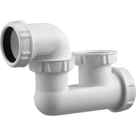 Sifone da bagno girevole, uscita orizzontale 40 mm, tappo di ispezione, NF EN 274
