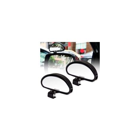 Espejo retrovisor convexo para conducción asistida, espejo para punto ciego, espejo para punto ciego, espejo retrovisor convexo para conducción asistida para todos los coches, ángulo ajustable (2 unid (1/4)
