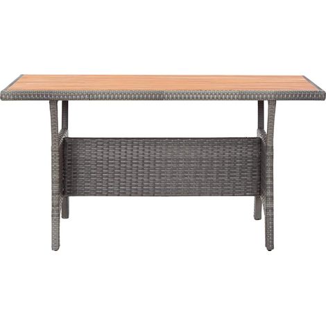Maison Exclusive - Gartentisch Grau 120x70x66 cm Akazie Massivhol (1/5)