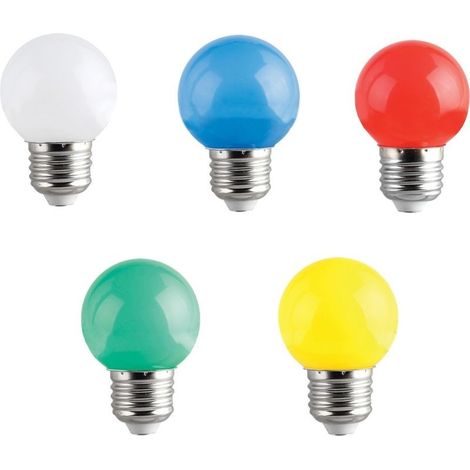 Ampoule Led E27 Mini Globe 220 V Couleur Vert Bleu Violet Blanc Chaud Froid 2 W