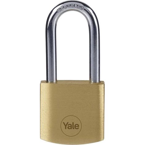 Candado de latón YALE arco largo 30 mm con llaves iguales tipo KA1