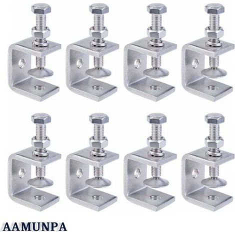 Serre-Joints C, 8 Pièces Serre-Joints en C Robustes en Acier Inoxydable 304, Acier Inoxydable Serre-Joints C, Pince C Robuste, Pince Robuste Acier Inoxydable pour Travail Bois,Bricolage & Réparation A