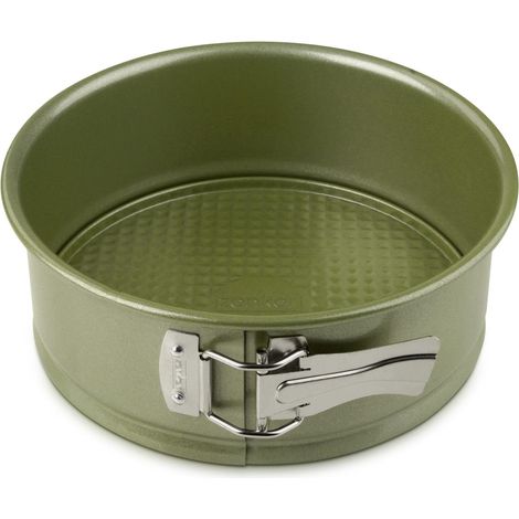 Zenker Stampo Tortiera Apribile a 1 Fondo con Cerniera Ø20 cm, in Acciaio Carbon Steel Rivestimento Antiaderente in Cera di Carnauba, Colore Verde Oliva, Linea Green Vision (1/5)