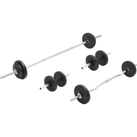 vidaXL Juego de barras y pesas 30 kg (1/2)