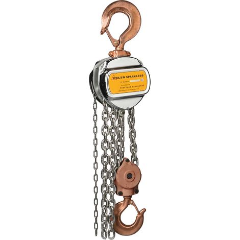 Delta Sparkless Funkenarmer Stirnradkettenzug ATEX Zone 1 verzinkte Lastkette Tragkraft 3,0t Länge 6,0m