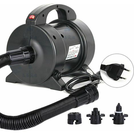 Pompe à air électrique portable 1600W pour matelas pneumatique - Pompe de gonflage rapide avec 2 embouts pour lit pneumatique, matelas gonflable, bateau.