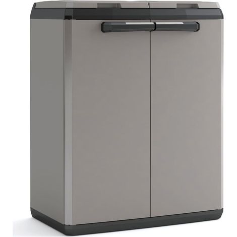 Keter Split Cabinet Recycling Basic – Schrank für die getrennte Abfallsammlung – ISTA 6 – 68 x 39 x 85 H (1/5)