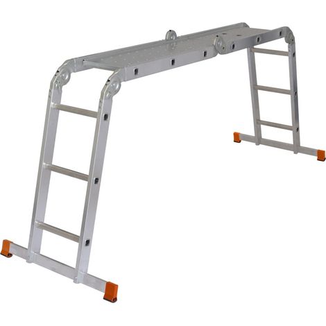 Krause Corda Sprossen-Gelenkleiter 4 x 3 Sprossen mit Podest (1/2)