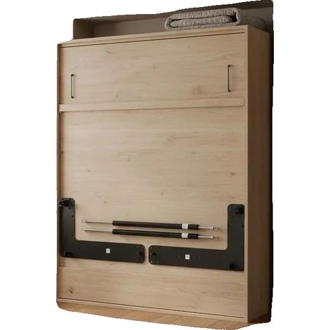 Kit de herrajes para cama Murphy, diseño que ahorra espacio, acero inoxidable duradero, verde militar. (1/2)