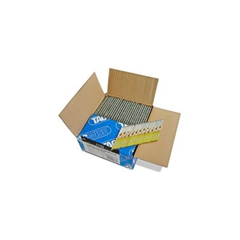 TACWISE 1122 CLOUS EN BANDE FINITION LISSE DE 3,1/90 MM, EXTRA GALVANISÉS, INCLINÉS À 34°, TÊTE &LDQUO,D&RDQUO,, RELIÉS EN PAPIE