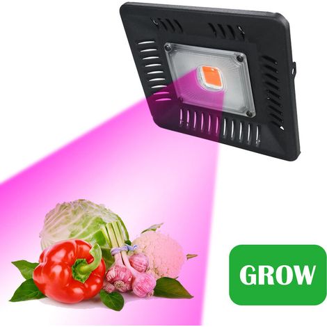 COB Lampe LED Horticole 50W, Lampe de Plante IP67 Imperméable, Lampe de Croissance LED Culture Pour Hydroponique, Plantes d'intérieur et de Serre Semis avec Fiche EU (1/4)