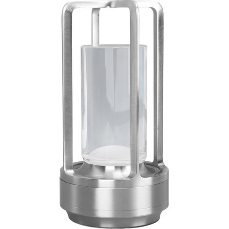 Lampe de table sans fil avec abat-jour en cristal, 16 températures de couleur, télécommande, commande tactile, lampe de table LED RGB à intensité variable, argent (1/5)