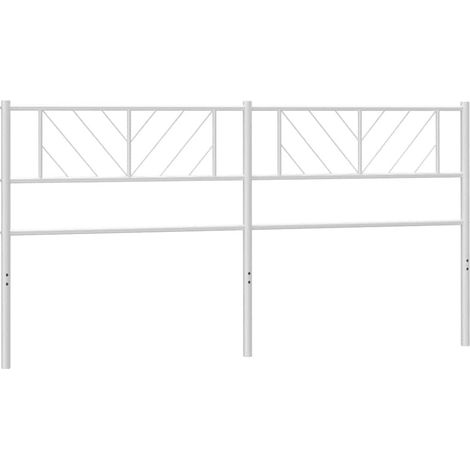 Maison Exclusive - Tête de lit de remplacement métal blanc 180 cm (1/5)
