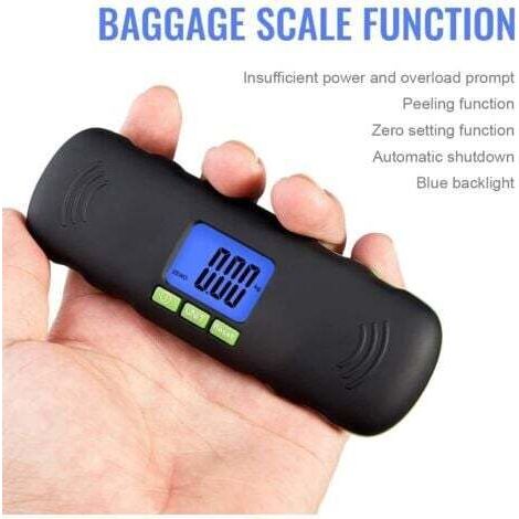 NALOOKAMIC  40kg balance à bagages numérique, échelle de valise, balance à bagages suspendue avec crochet, batterie incluse