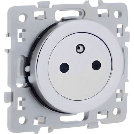 60439 Eur'ohm Square Prise De Courant 2p+t Affleurante Silver (1/4)