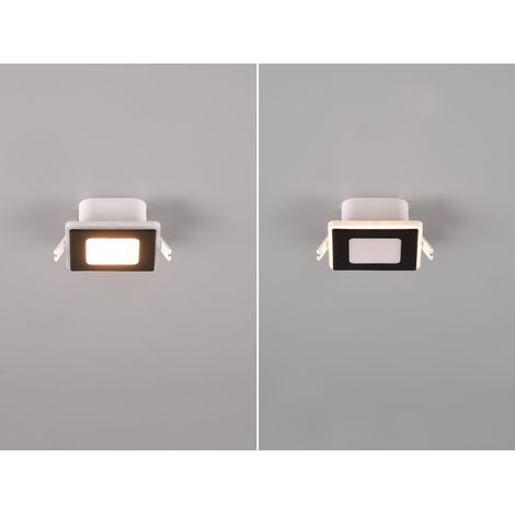 LED Deckeneinbaustrahler NIMBUS Schwarz, getrennt schaltbar, IP44 8cm (1/5)