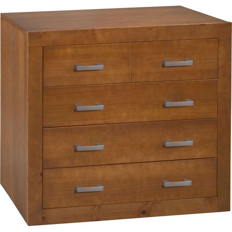Cómoda dormitorio juvenil o matrimonio 4 Cajones madera maciza 80 cm(alto)95 cm(ancho)40 cm(largo) (1/3)