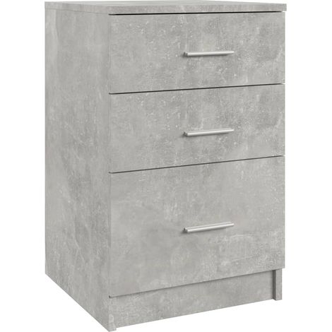 Maison Exclusive - Nachttisch Betongrau 40x40x63 cm Holzwerkstoff