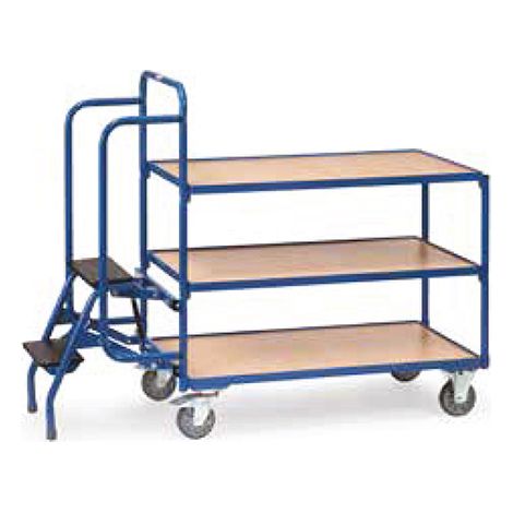 Carrello con ruote 3 plateaux - Altezza della piattaforma superiore 0.82m - 2106
