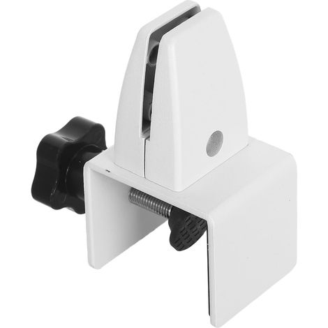 Clip regolabile in lega di alluminio per divisori da scrivania, base stabile per divisori in vetro o legno, mobile e fissa, adatta ad ambienti di lavoro professionali. (1/4)