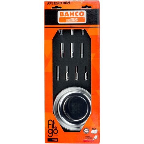 Bahco Fit&Go 1/3 Schaumstoffeinlage mit Satz 1/4-Steckschlüsseleinsätze, lang - 11-tlg.