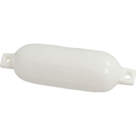 4 pièces pare-chocs de bateau gonflable PVC 5,5 pouces X 20 pouces yeux jumeaux nervurés avec cordes pour Yachts pontons bouées quais Protection de bouclier blanc