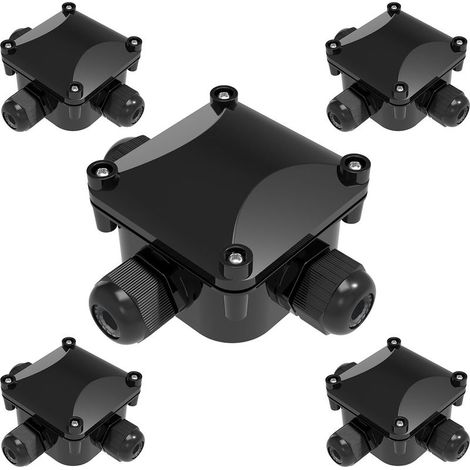 5 boîtes de jonction étanches IP68 Connecteur de câble à 3 voies Manchon de distribution Câble de terre électrique extérieur Manchon de câble externe (1/4)