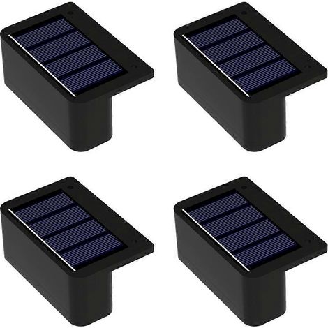 Set mit 4 wasserdichten Solar-Wandleuchten für den Außenbereich, die mit Solarenergie betrieben werden, zur Dekoration Ihres Gartens, Ihrer Terrasse oder Ihres Balkons. (1/5)