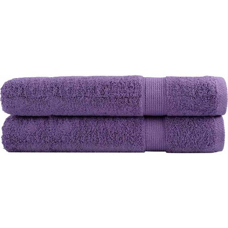 vidaXL Toallas de sauna SOLUND 2 unidades morado 80x200 cm 600 gsm (1/5)
