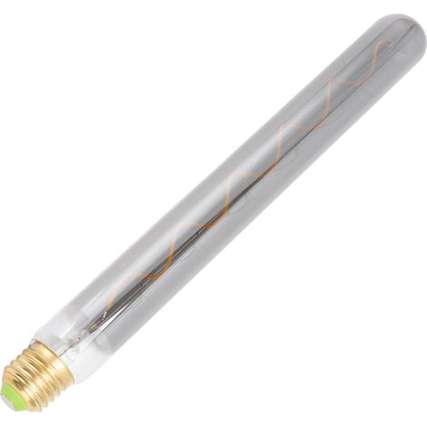 T300 Edison ampoule LED, gris fumé électroplaqué, lumière chaude, E27/E26 dimmable, filament vintage, certifié CE/ROHS/UKCA/EMC/LVD, 220V (commande : T300 simple spirale gris électroplaqué) (1/5)