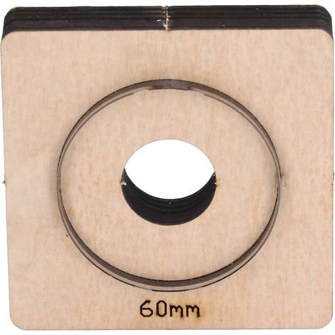 Jeu de 1 emporte-pièce rond en acier allié haute dureté, diamètre 60 mm, moule de découpe cuir, forme creuse pour perforation artisanale (1/5)