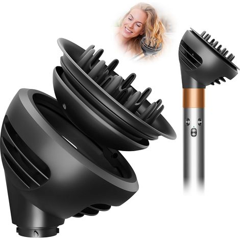 Attached wave loop diffuser for Dyson Airwrap,  Wave loop hair diffuser modes,  Attached hair diffuser compatible with Airwrap Styler HS01/05 (1/5)