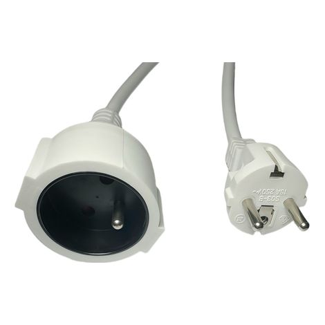 Cavo di prolunga MicroConnect MC-PE0200FRW EU da 2 m, bianco (1/2)