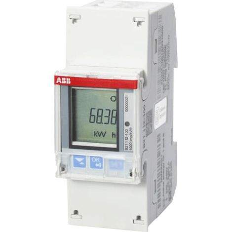 Compteur B21 Monophase Modbus Mesure Directe 65A Steel Mid 2CMA100150R1000 ABB 832121
