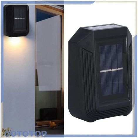 Lampes solaires extérieures Appliques Solaires Extérieures Luminaire Extérieur 6LED jardin solaire Éclairage chaleureux (1/4)