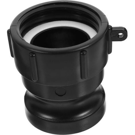 Adaptateur de seau IBC Connexion sécurisée IBC Accessoires de seau IBC haute efficacité Accessoires de réservoir IBC Adaptateur de réservoir IBC PP Noir (1/4)