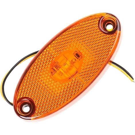 Feu de Position Latéral LED Jaune 12V pour Camping-car, Camion et Remorque Feu de Gabarit Ambre Étanche avec Bornes à Fourche, Lampe de Signalisation de Sécurité et Haute Visibilité (1/5)