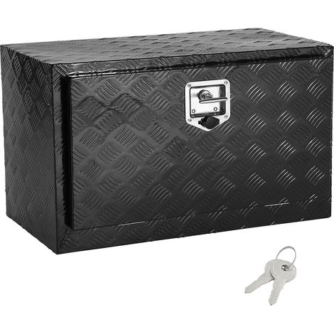 Mophorn Unterboden-LKW-Box, 30" x 17" x 18" Robuster Werkzeugkasten aus Aluminium mit Diamantplatte, Schloss und Schlüssel, wasserdichte Aufbewahrung mit T-Griff-Verriegelung für LKW, Anhänger