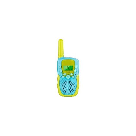 Talkie Walkie Enfants, Lampe de Poche LCD Rétro-éclairée, Cadeaux Jouets pour 3-12 Ans, Camping, Aventures Extérieures (1 Paire, Bleu-Vert) (1/4)