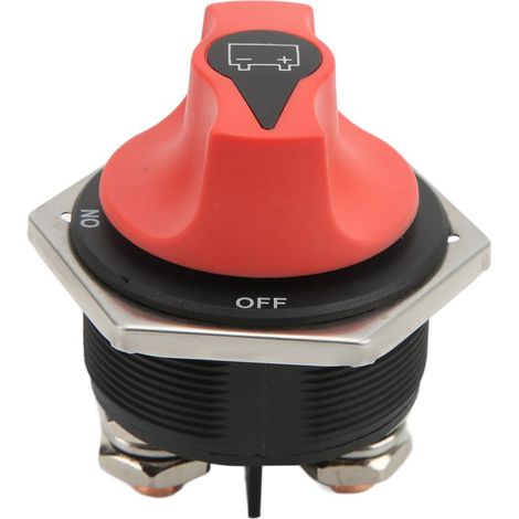 Isolateur de Déconnexion de Batterie pour Camping-car, DC 300A, Interrupteur Principal de Coupure de Courant de Batterie, Applicable pour Bateau et Voiture, Installation Facile,. (1/5)