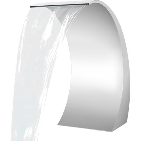 Fontaine cascade pour piscine, 30 x 60 cm, en acier inoxydable, pression d'eau appropriée à l'intérieur de 2,5 kg, pour bassins de jardin, bassins de cour, piscines