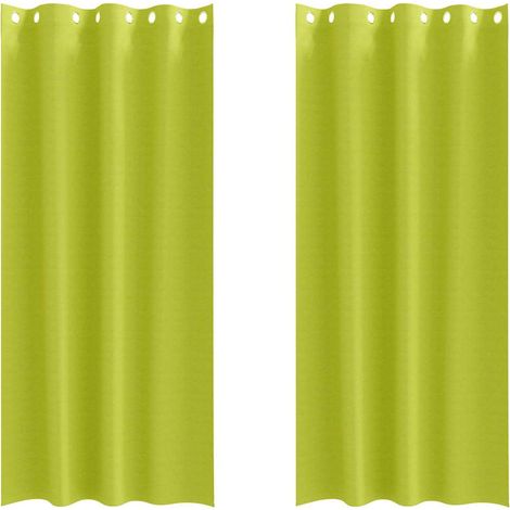 Maison Exclusive - Rideaux occultants avec anneaux 2 pcs Vert 260 x 140 cm