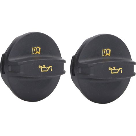 2 bouchons de remplissage d'huile pour réservoir, en ABS noir, référence 06K103485A, pour moteurs CC 1,8 L et 2,0 L (2012-2017) (1/5)