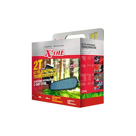 Startpaket 2-Takt X'oil für Kettensäge, bestehend aus: 1 Kraftstoffstabilisator 250 ml, 1 halbsynthetisches 2-Takt-Motoröl