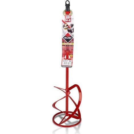 Rubi – Malaxeur électrique 76940 1600W – Tête hélice 3 pelles – Performance 15% supérieure – Pour mortiers et ciments visqueux - M-160
