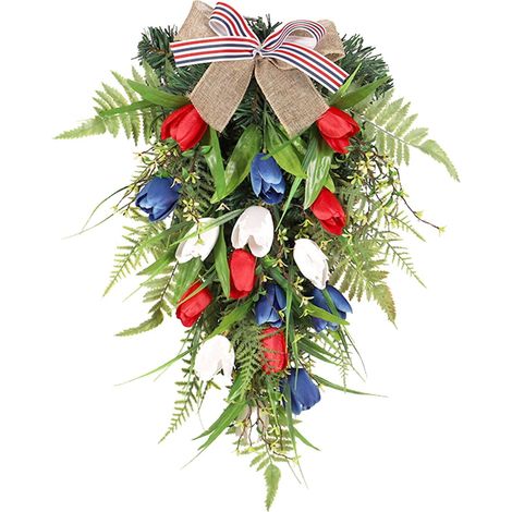 Guirlande Artificielle - Fleur En Soie Verte - Décoration Porte Mur Extérieur Intérieur - 1 Pièce (1/5)