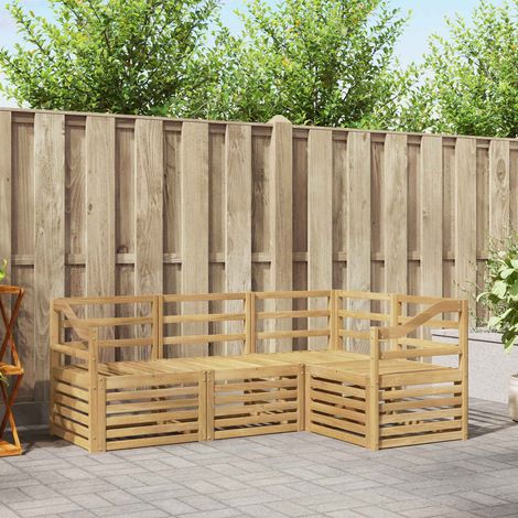 vidaXL Sofagarnituren 4 pcs Weiß 185,5 x 126,5 x 73 cm (1/5)