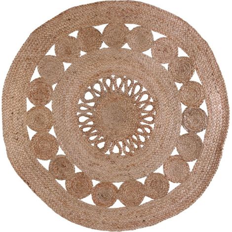 Tapis rond jute ajouré 90 cm (1/5)